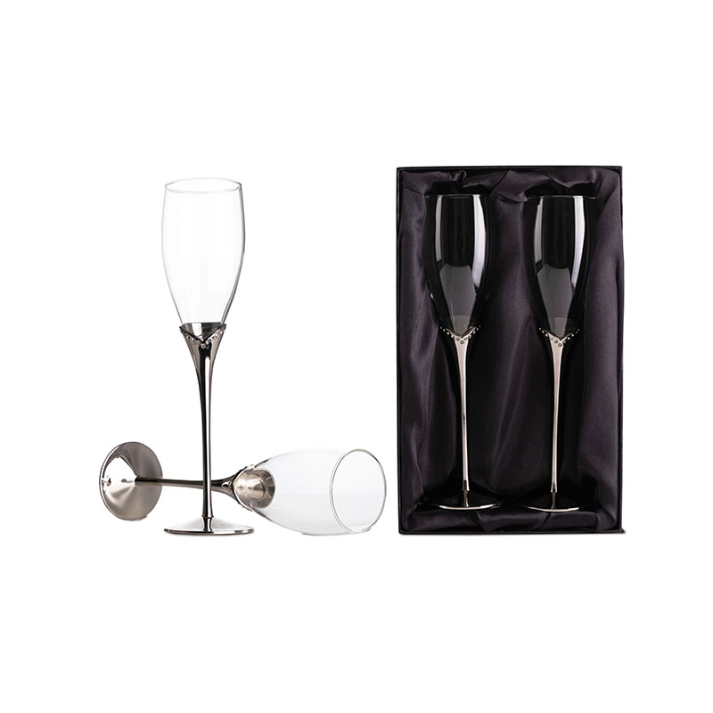 19-1505-0 2 CHAMPAGNE FLUTES IN A DELUXE BOX - Image 1