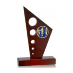 23CM WOODEN PLAQUE – CUSTOM RECOGNITION AWARD WITH PRINTED PLATE