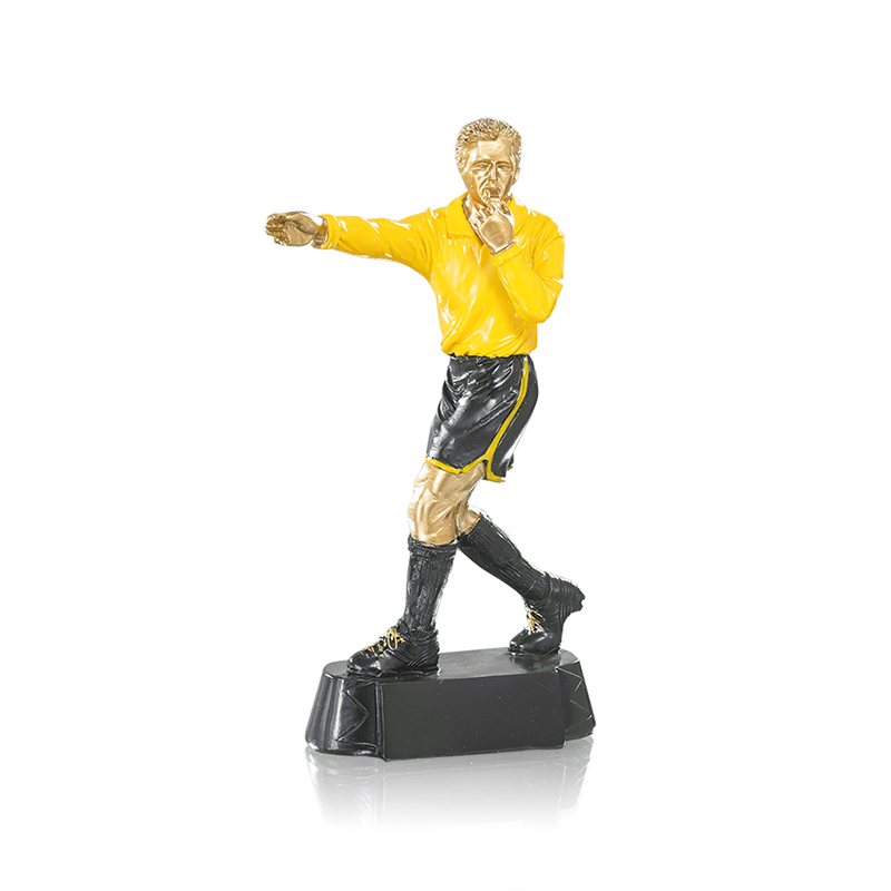 21211 REFEREE TROPHY 20CM WITH CUSTOM PRINTED PLATE – SPORTS OFFICIAL AWARD - Image 1