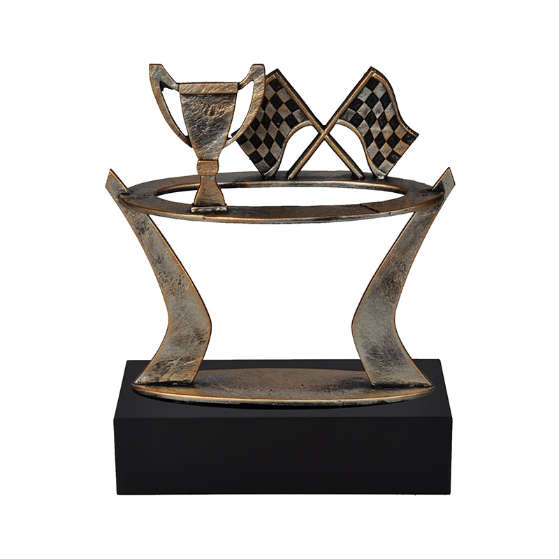 BEL467C.jpg MOTORSPORTS TROPHY 27CM WITH CUSTOM PRINTED PLATE - Image 1