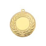 PERSONALIZED GOLD MEDAL 50MM WITH CUSTOM PRINTED LABEL – AWARD MEDAL FOR SPORTS