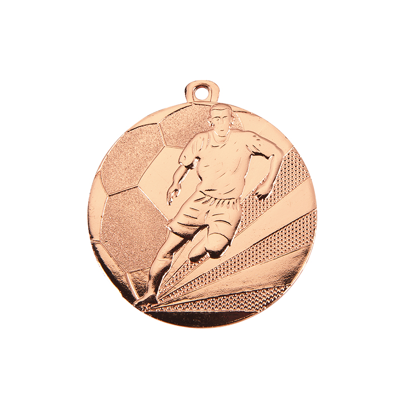 D112A.26.jpg BRONZE FOOTBALL MEDAL 50MM WITH CUSTOM PRINTED LABEL – PERSONALIZED SOCCER AWARD - Image 1