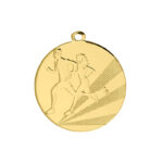 GOLD RUNNING MEDAL 50MM WITH CUSTOM PRINTED LABEL – PERSONALIZED ATHLETIC AWARD
