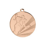 BRONZE RUNNING MEDAL 50MM WITH CUSTOM PRINTED LABEL – PERSONALIZED RACE AWARD