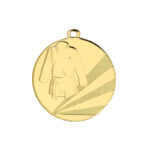 GOLD MARTIAL ARTS MEDAL 50MM (CUSTOM LABEL INCLUDED)