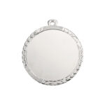 PERSONALIZED SILVER AWARD MEDAL 60MM WITH CUSTOM PRINTED LABEL