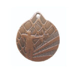 BRONZE ARCHERY MEDAL 50MM WITH CUSTOM PRINTED LABEL – ARCHERY AWARD TROPHY