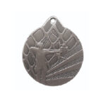 SILVER ARCHERY MEDAL 50MM WITH CUSTOM PRINTED LABEL – ARCHERY AWARD MEDAL