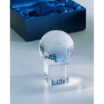 CRYSTAL GLOBE PAPERWEIGHT ON STAND 5.5CM – ELEGANT DESK GIFT - Image 3