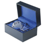 CRYSTAL GLOBE PAPERWEIGHT ON STAND 5.5CM – ELEGANT DESK GIFT - Image 2