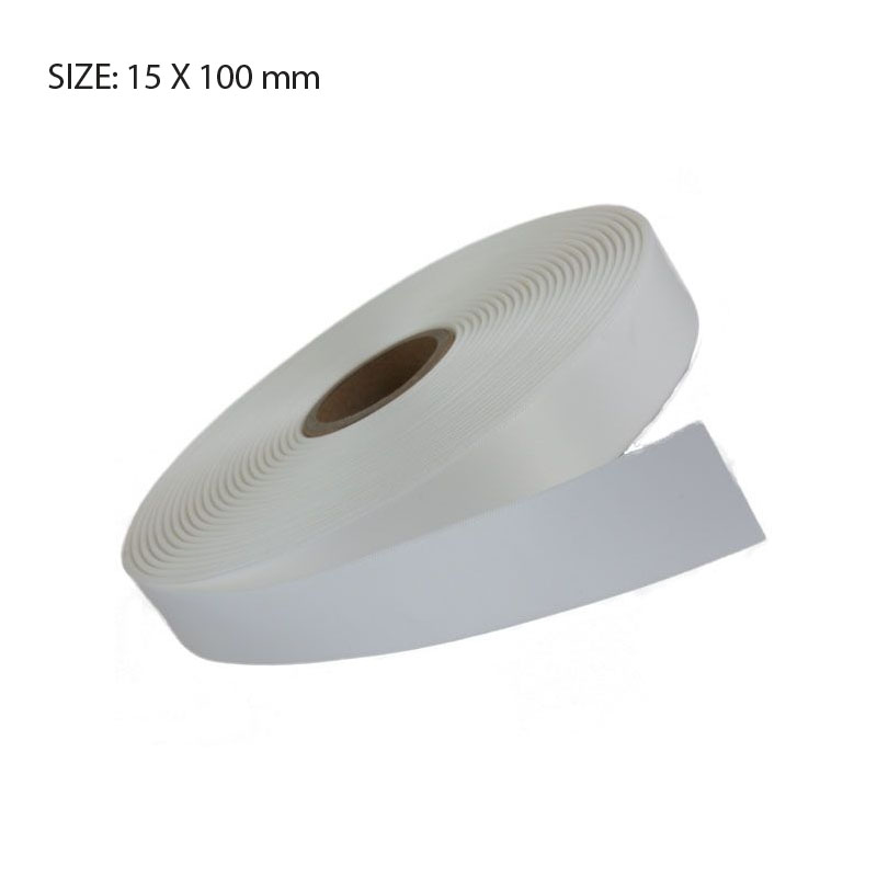 RSSWHIT15100 WHITE ELAN SINGLE FACED SATIN 15MMX100M - Image 1