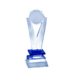 DELUXE CRYSTAL AWARD 26CM AZURE
