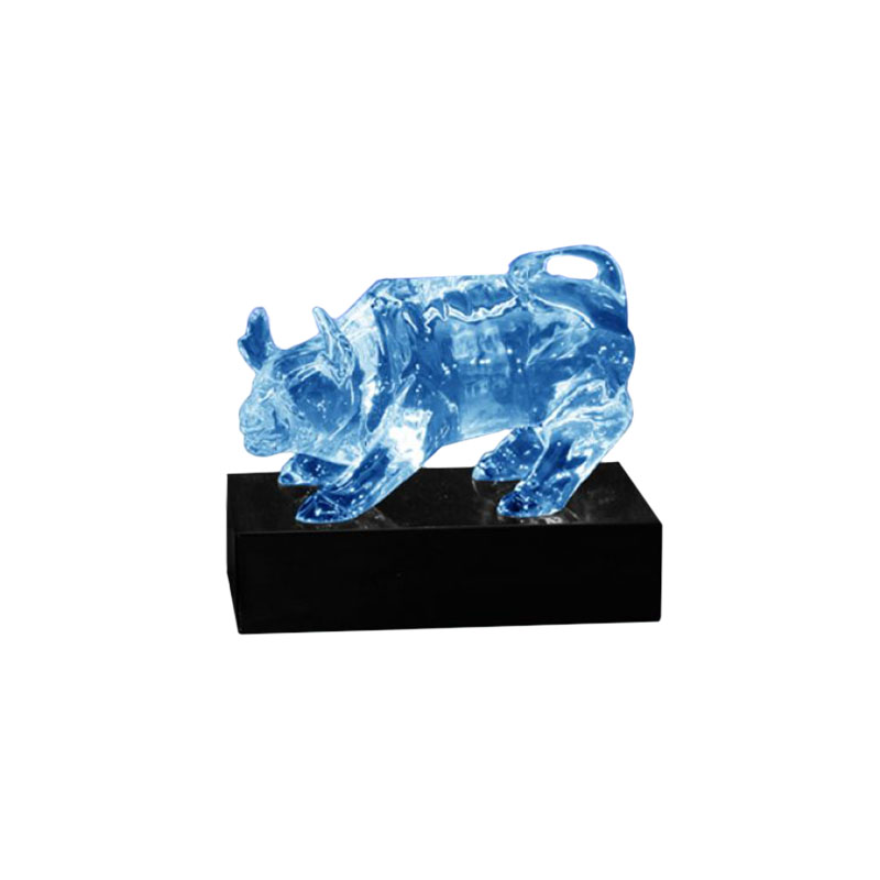 ZY1560.jpg CRYSTAL BULL FIGURE 10 CM - Image 1