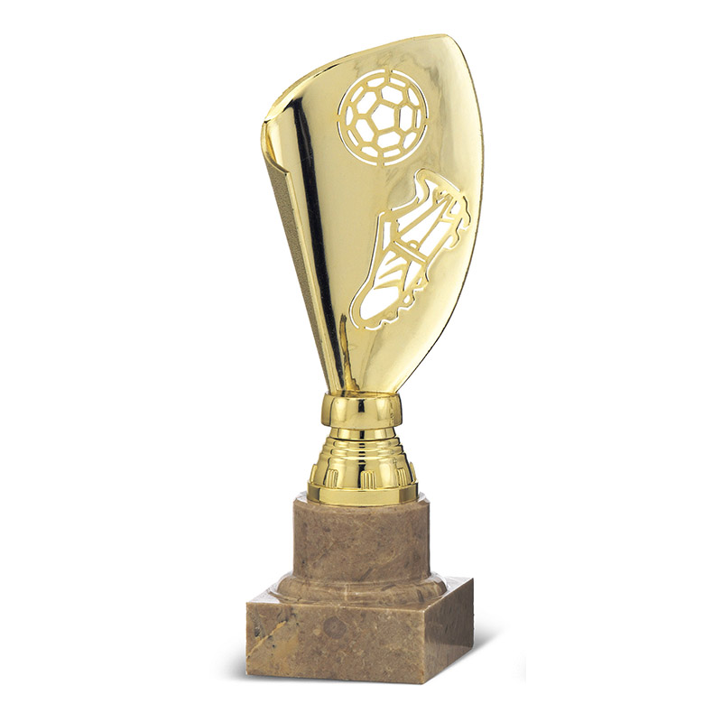 18-9254-0.jpg GOLDEN FOOTBALL TROPHY 19CM (OUTLET) - Image 1