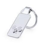 METAL PADDLE KEYRING IN SILVER FINISH