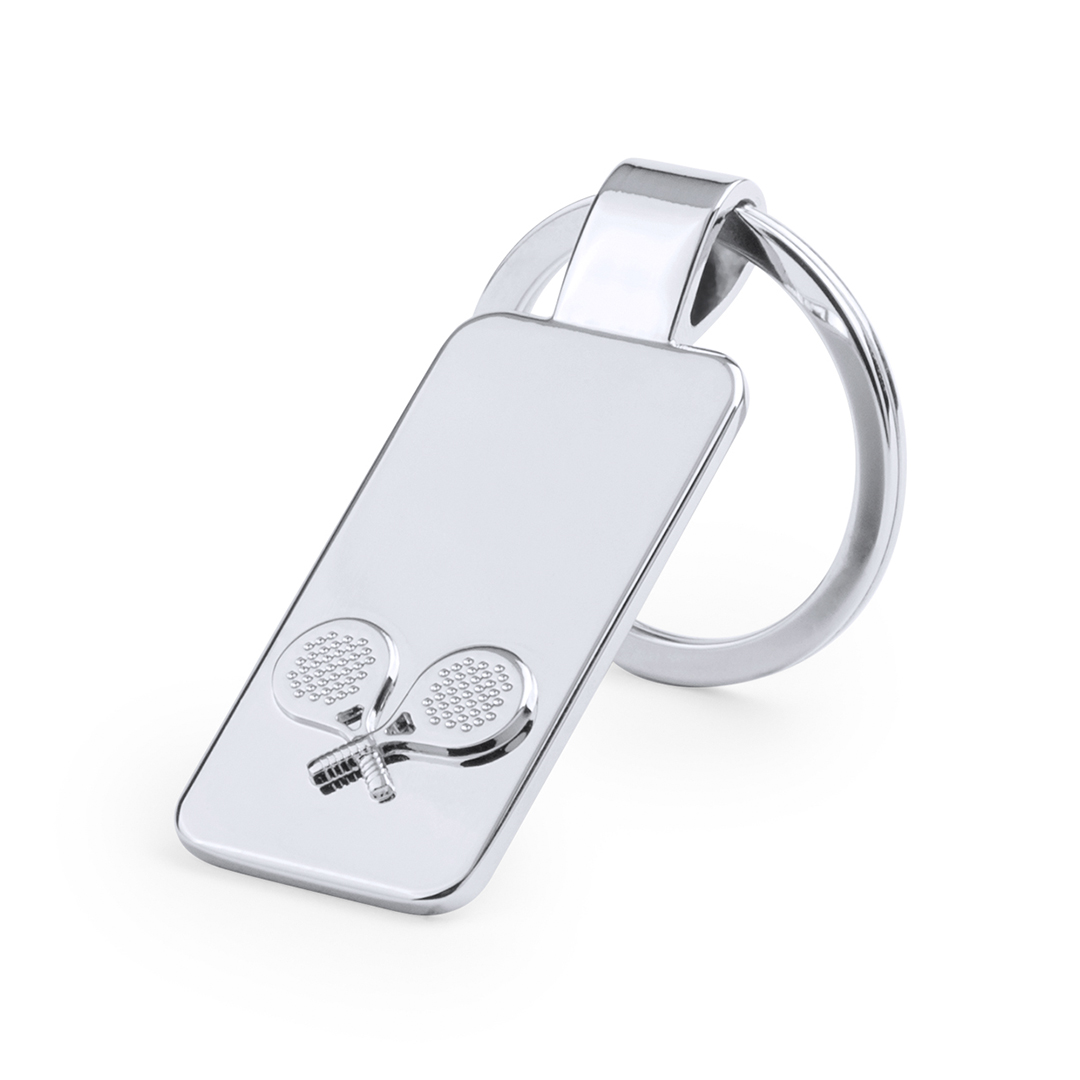 4981.PADDLE METAL PADDLE KEYRING IN SILVER FINISH - Image 1