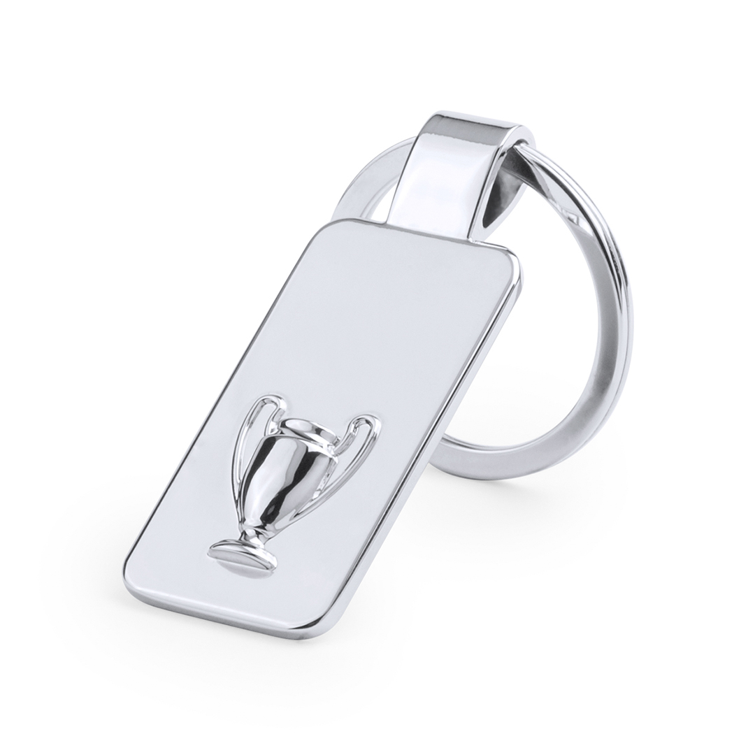 4981.TROPHY METAL TROPHY KEYRING IN BRILLIANT SILVER FINISH - Image 1