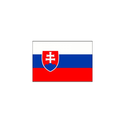 F80-0066 BUDGET SLOVAKIA FLAG 150X90CM – LIGHTWEIGHT POLYESTER WITH METAL EYELETS - Image 1
