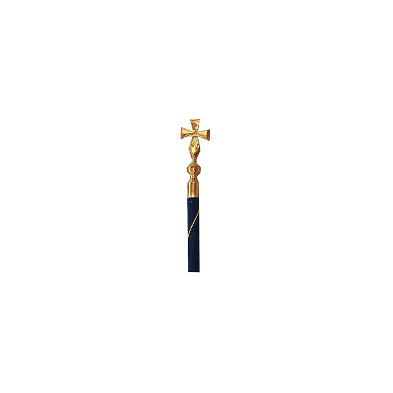 FLA058.jpg LUXURY VELVET PARADE POLE 2.4M (2-PIECE) – WITH SPEAR OR CROSS TOP - Image 1