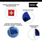 BOSNIA & HERZEGOVINA FLAG 150X100CM – HERO OUTDOOR WITH ROPES - Image 2