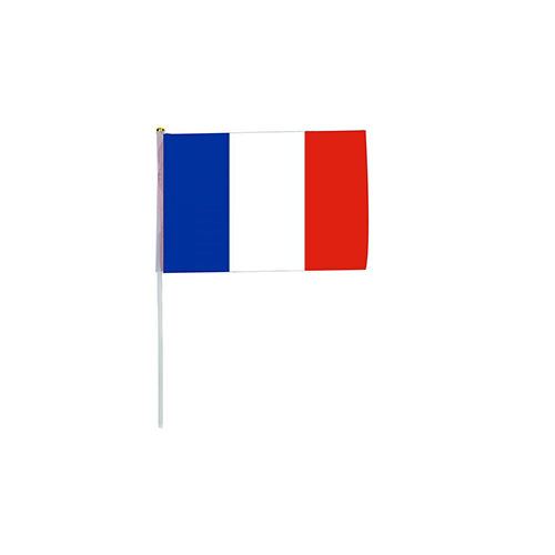 HF80-0008 FRANCE HAND FLAG 30X45CM – TRICOLOUR FLAG ON STICK - Image 1