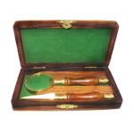 WOODEN SET MAGNIFIER & LETTER OPENER