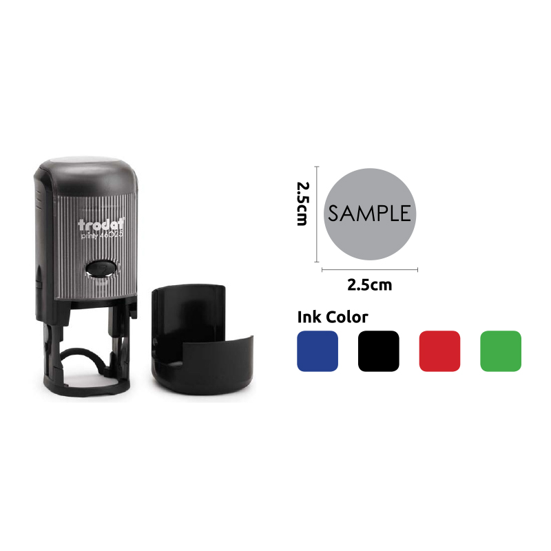 T-46025 TRODAT ROUND TEXT STAMP 2.5CM - Image 1