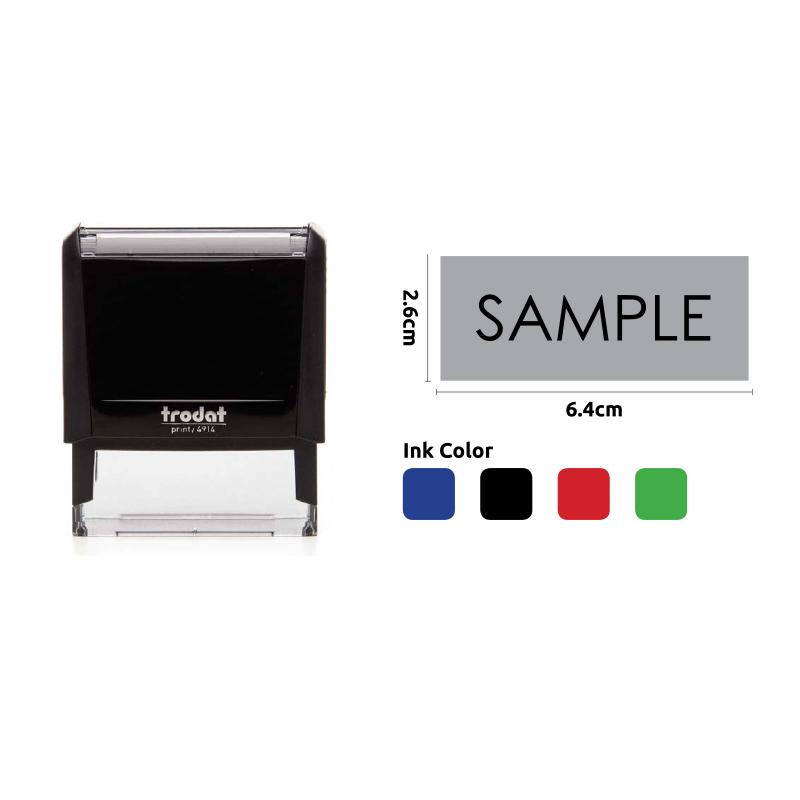 T-4914 TRODAT CLIMATE NEUTRAL TEXT STAMP 6.4X2.6CM - Image 1