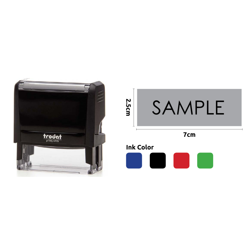 T-4915 TRODAT SELF-INKING STAMP 7X2.5CM – CUSTOM TEXT | ECO-FRIENDLY | 24H DISPATCH - Image 1
