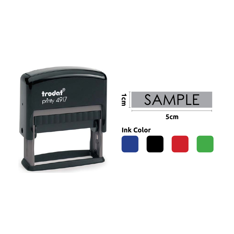 T-4917 TRODAT CLIMATE NEUTRAL TEXT STAMP 5X1CM - Image 1