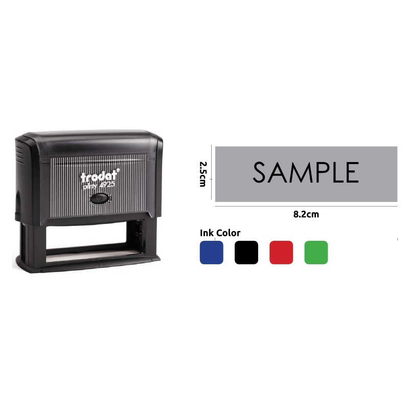 T-4925 TRODAT CLIMATE NEUTRAL TEXT STAMP 8.2X2.5CM - Image 1