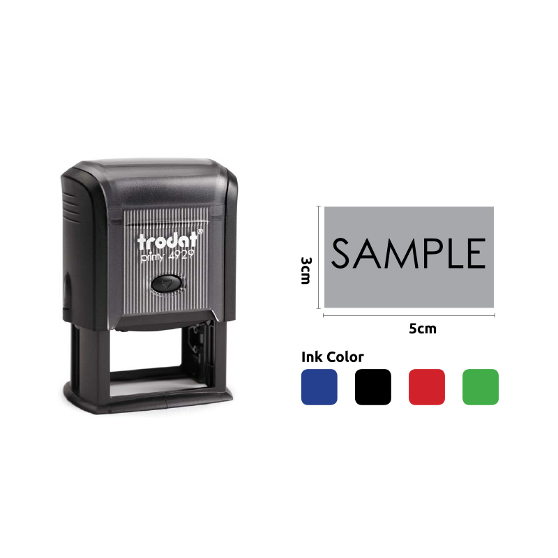 T-4929_1 TRODAT CLIMATE NEUTRAL TEXT STAMP 5X3CM - Image 1