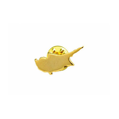 00003K01.jpg CYPRUS-SHAPED SMALL GOLD PIN - Image 1