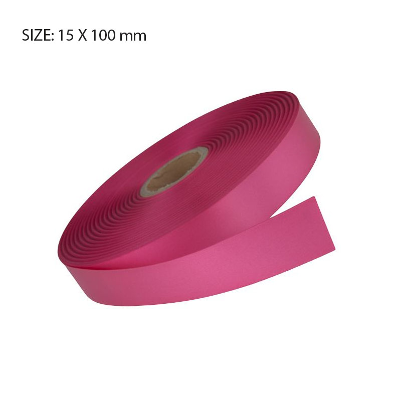 RSSFUCH15100.jpg FUCHSIA ELAN SINGLE FACED SATIN 15MMX100M - Image 1