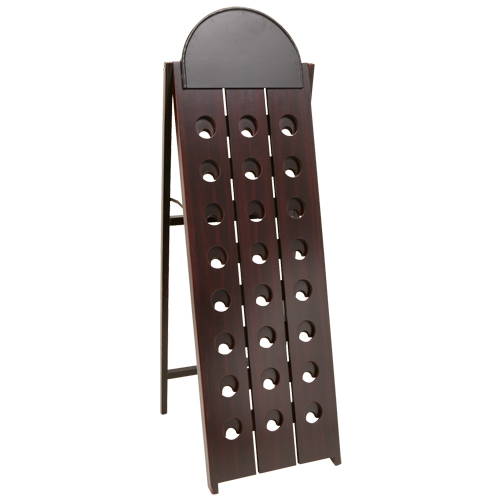3059.jpg WOODEN BOTTLE RACK – 24 BOTTLES | NATURAL FINISH | LARGE WINE STORAGE SHELF - Image 1