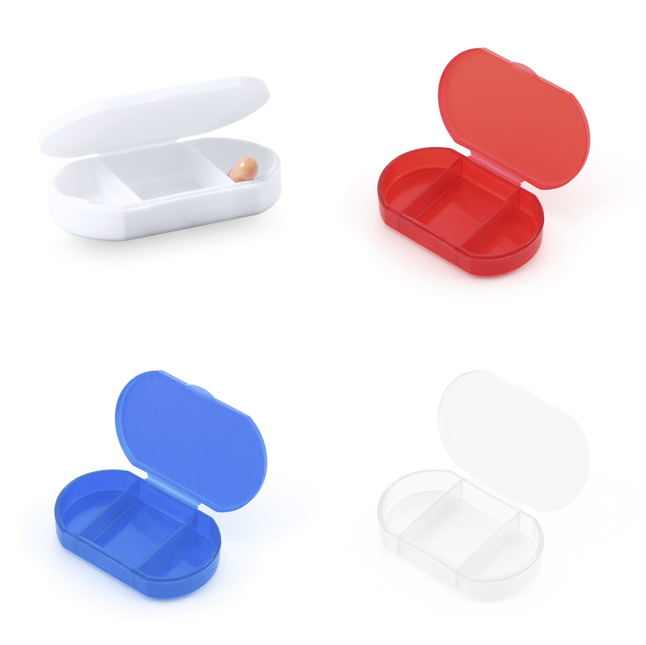 3283 3-COMPT TRANSLUCENT PILL BOX | TRAVEL PILL ORGANIZER WITH SAFETY LOCK - Image 1