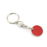 METALLIC KEYCHAIN COIN WITH CARABINER – FUN DESIGN IN ASSORTED COLORS