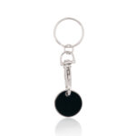 METALLIC KEYCHAIN COIN WITH CARABINER – FUN DESIGN IN ASSORTED COLORS - Image 2