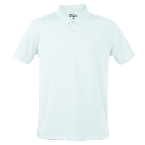 4187.01.jpg WHITE SPORTS POLO | 100% BREATHABLE POLYESTER | PERFORMANCE FIT - Image 1