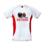 RED TECNIC COMBI SPORTS T-SHIRT – 100% BREATHABLE POLYESTER | SUBLIMATION READY - Image 2