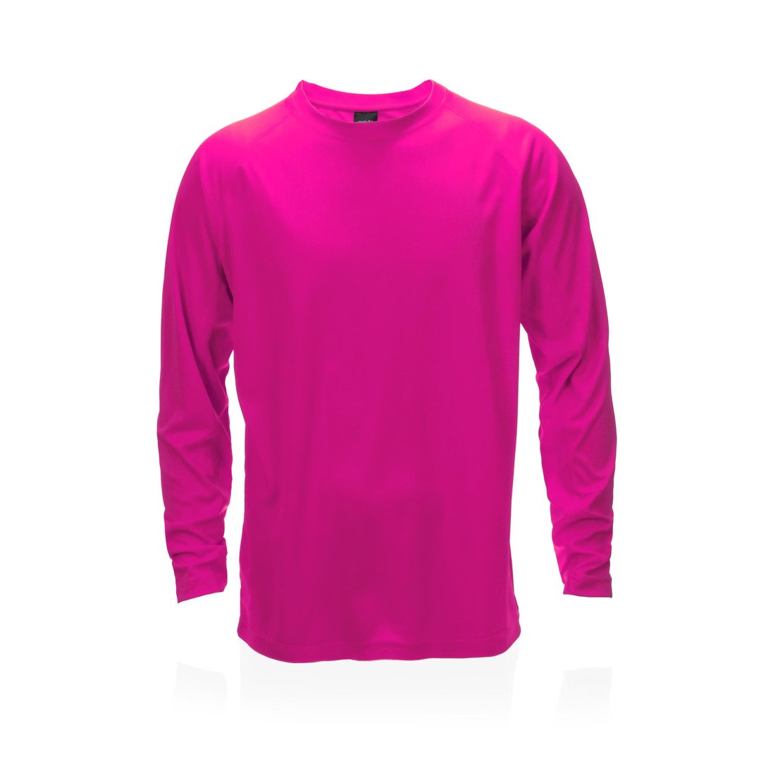 4726.011 PINK LONG SLEEVE SPORTS T-SHIRT – 100% BREATHABLE POLYESTER | 135G/M² - Image 1