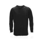 BLACK LONG SLEEVE SPORTS T-SHIRT – 100% BREATHABLE POLYESTER | 135G/M²