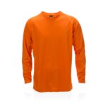 ORANGE LONG SLEEVE SPORTS T-SHIRT – 100% BREATHABLE POLYESTER | 135G/M²