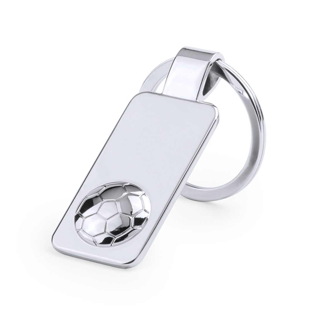 4981.FOOTBALL_1 FOOTBALL METAL KEYRING IN INDIVIDUAL BLACK BOX - Image 1