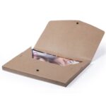 ECOFILE RECYCLED CARDBOARD DOCUMENT BAG – SUSTAINABLE FOLDER WITH FLAP CLOSURE - Image 2