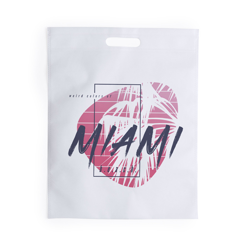 6115-01 WHITE NON-WOVEN RESISTANT TOTE BAG – 95G/M² | IDEAL FOR SUBLIMATION PRINTING - Image 1