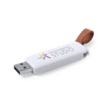 WHITESLIDE 16GB USB FLASH DRIVE – RETRACTABLE DESIGN WITH LEATHER STRAP