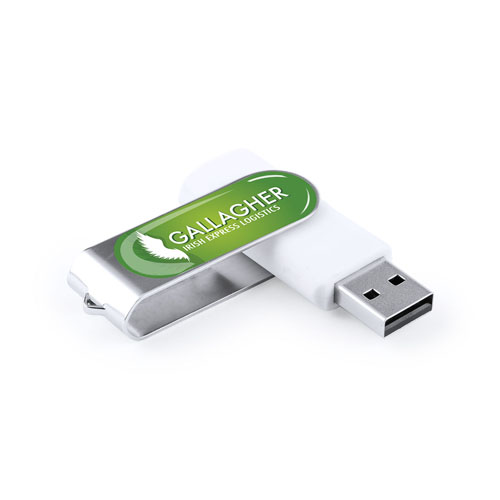 6242.jpg DOMITWIST 16GB USB FLASH DRIVE – WHITE FINISH WITH DOMING-READY DESIGN - Image 1
