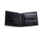 LEATHER BLACK WALLET WITH COIN POCKET - Image 2