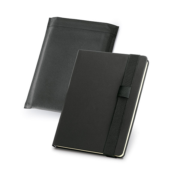 93789.jpg NOTEPAD HARDCOVER WITH PEN AND 280 PAGES - Image 1